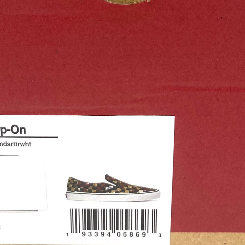 VANS Classic Slip On Men's Size Checkerboard Brown Canvas Slip On VN0A4BV3V4P - Picture 6 of 10